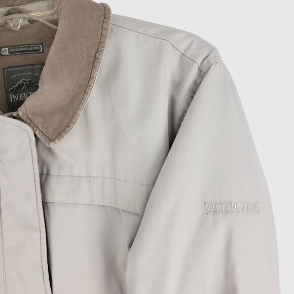 Pacific Trail Beige/White Fleece Plaid Lined Jacket Womes M - Picture 7 of 10